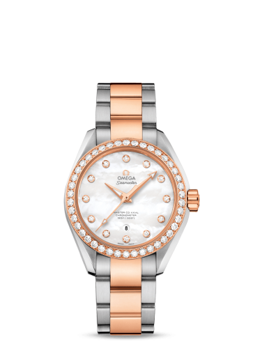 Omega Seamaster Aqua Terra 150M Master Co-Axial 34 Stainless Steel / Sedna Gold / Diamond / MOP